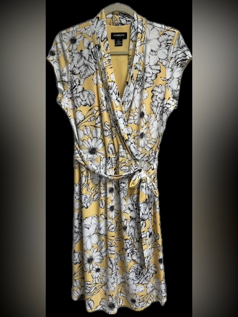 Liz Claiborne Size L Cap-Sleeve Dress NWT
